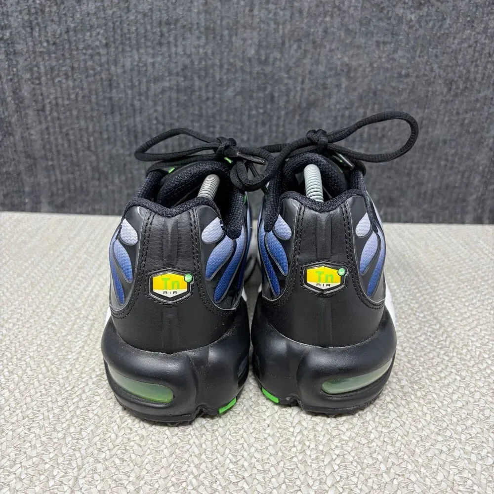 Nike Air Max Plus Black Scream Green White Athletic Shoes Mens 9.5 DX4326-001